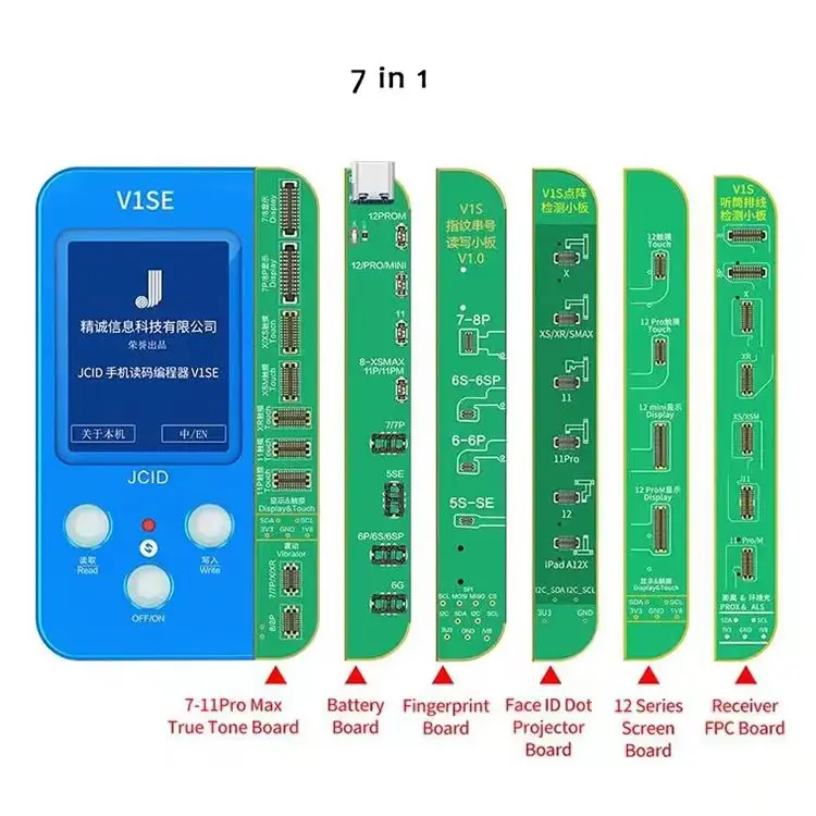 JCV1S光センサー修理ツールプログラマーJCIDV1SEプログラマーLCDトゥルートーンバッテリー指紋修理iPhoneプログラマー用