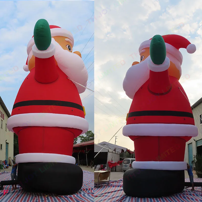 Giant 10m Inflatable Christmas Santa Claus for Outdoor Events