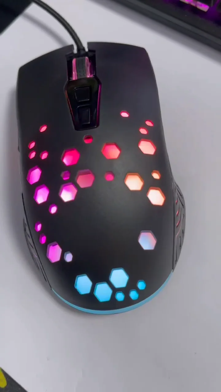 Rgb Lightweight Mice Custom 7200 Dpi Macro Programmable 7