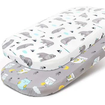 Cotton Baby Changing Pad Cover, Bamboo Bassinet Sheets/