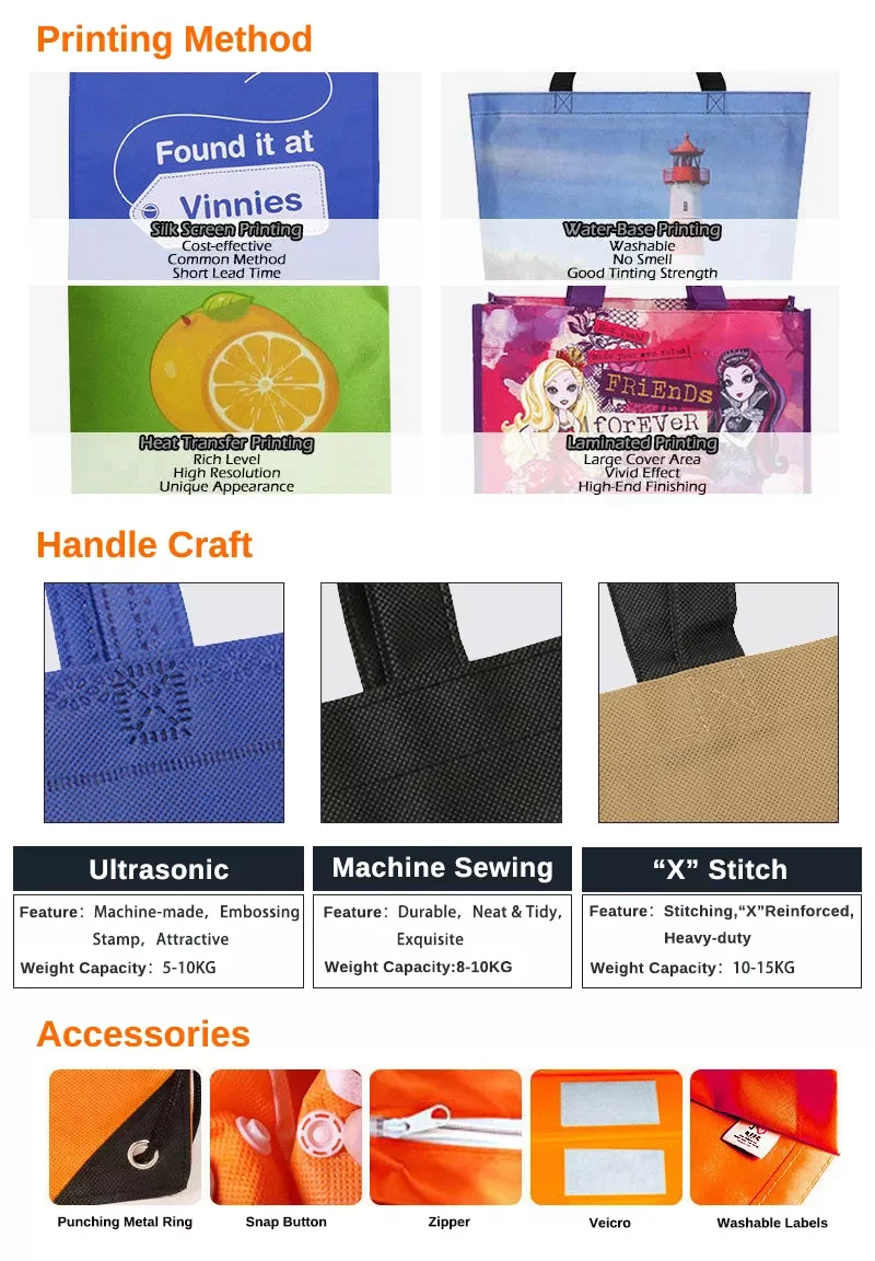 New Arrival Wholesale Custom Non-Woven Bag Fabric With Logo for Shopping Grocery Shoes Packaging