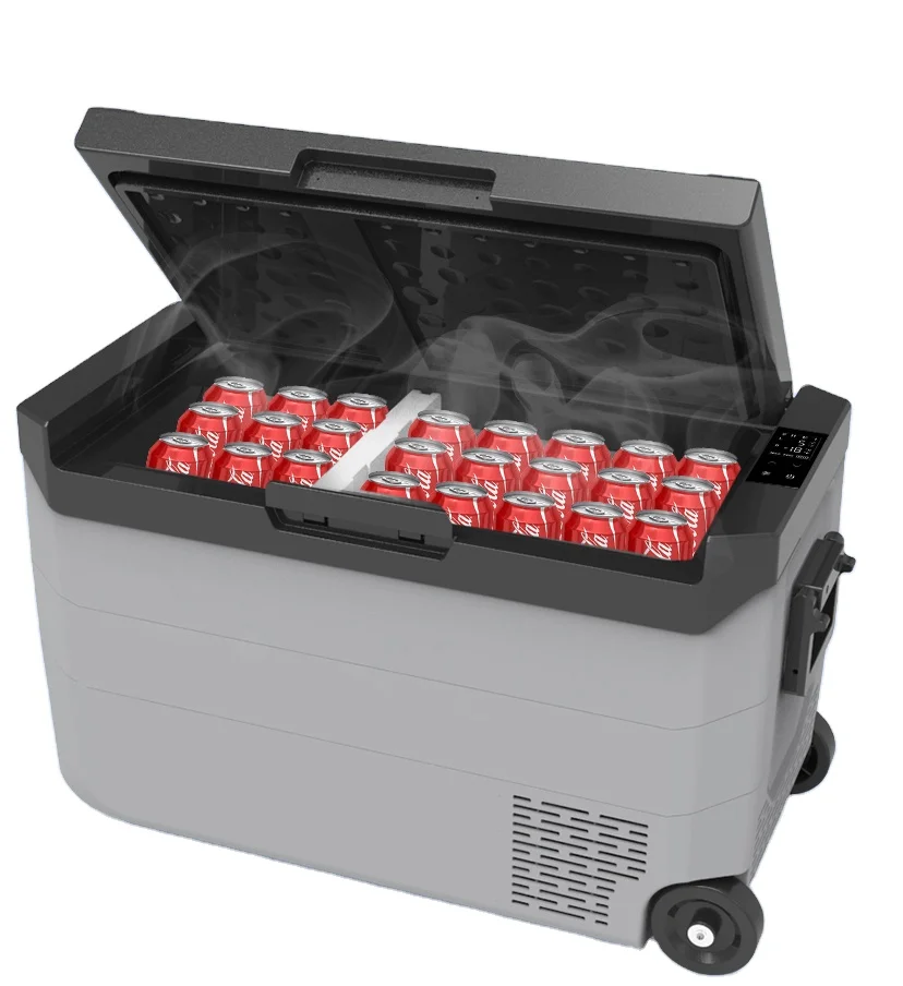 CR60 Aquart 60L Двухзонный мини-холодильник с морозильной камерой защита батареи холодильник для наружного 12/24В постоянного тока/100-240 В переменного тока 3-уровневый черный Rv
