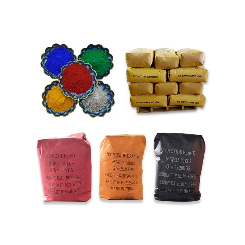 Manufacturer Price Multicolor Iron Oxide Pigment Red/Green/Yellow/Blue/Black For Cement/Bricks/Plastic