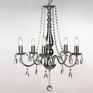 Source Manufacturer Newest Design Stainless Steel Palace Crystal Chandeliers Upwards Lamps Restaurant Shop Pendant Light