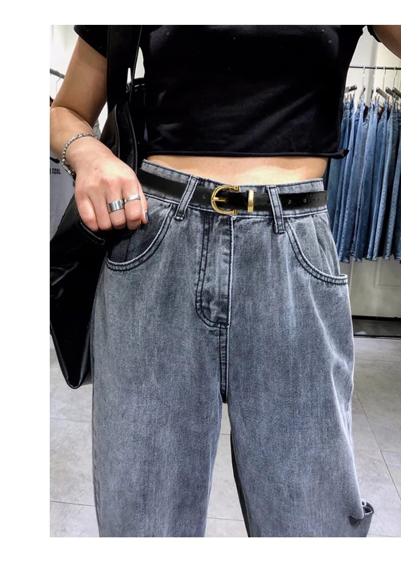 Leather belt women retro ladies belt simple Joker fashion jeans trousers ladies cowhide factory wholesale.