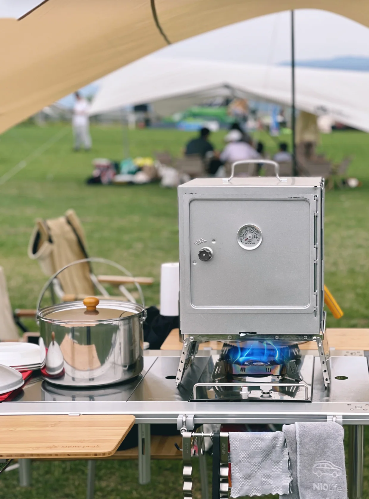 Fastfold Camping Oven,Portable Wood Stove Oven For Propane Stove And