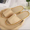 Set di mezze confezioni ispessite pantofole in juta con fondo antiscivolo da 6 mm-38-