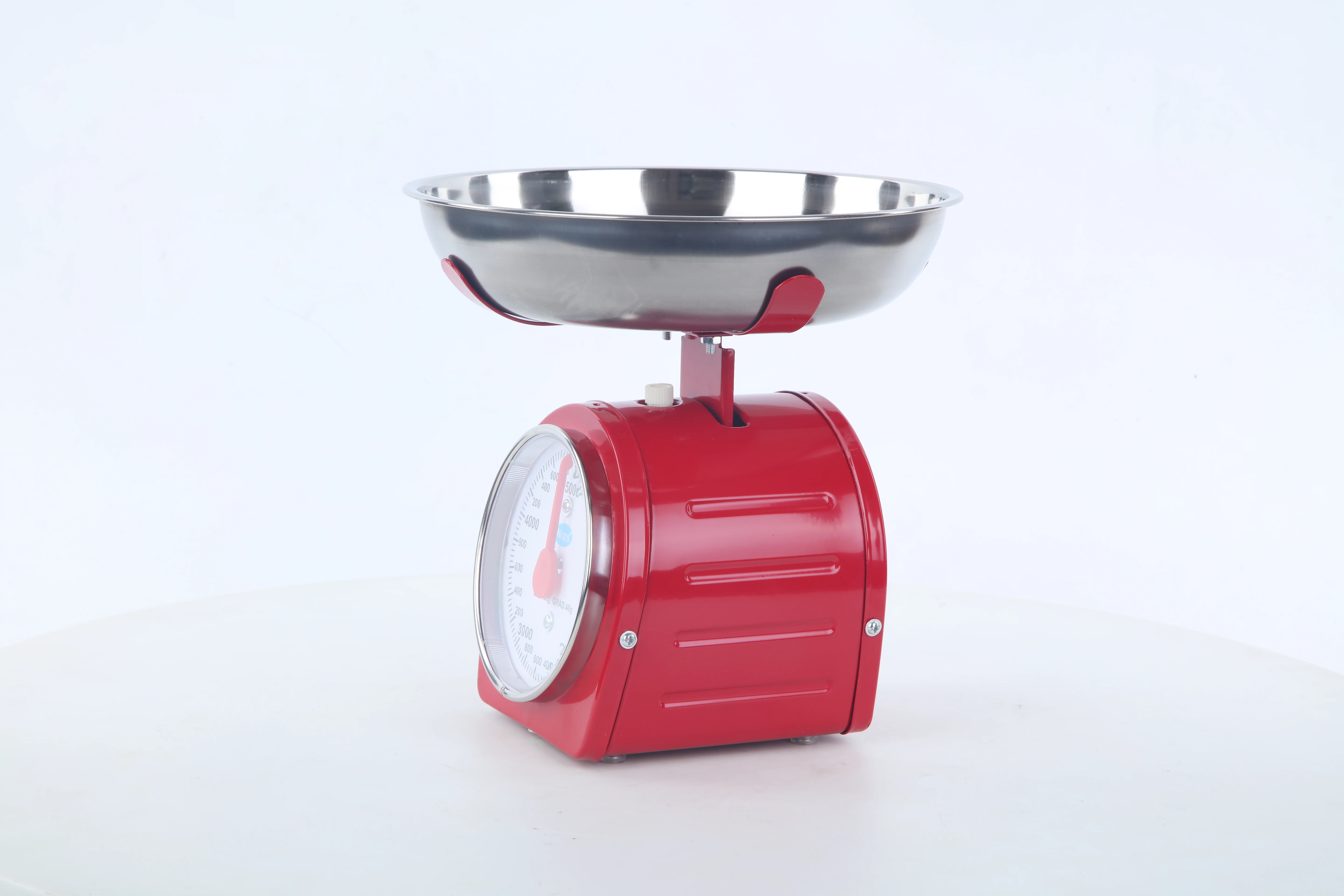 Retro kitchen scale - red