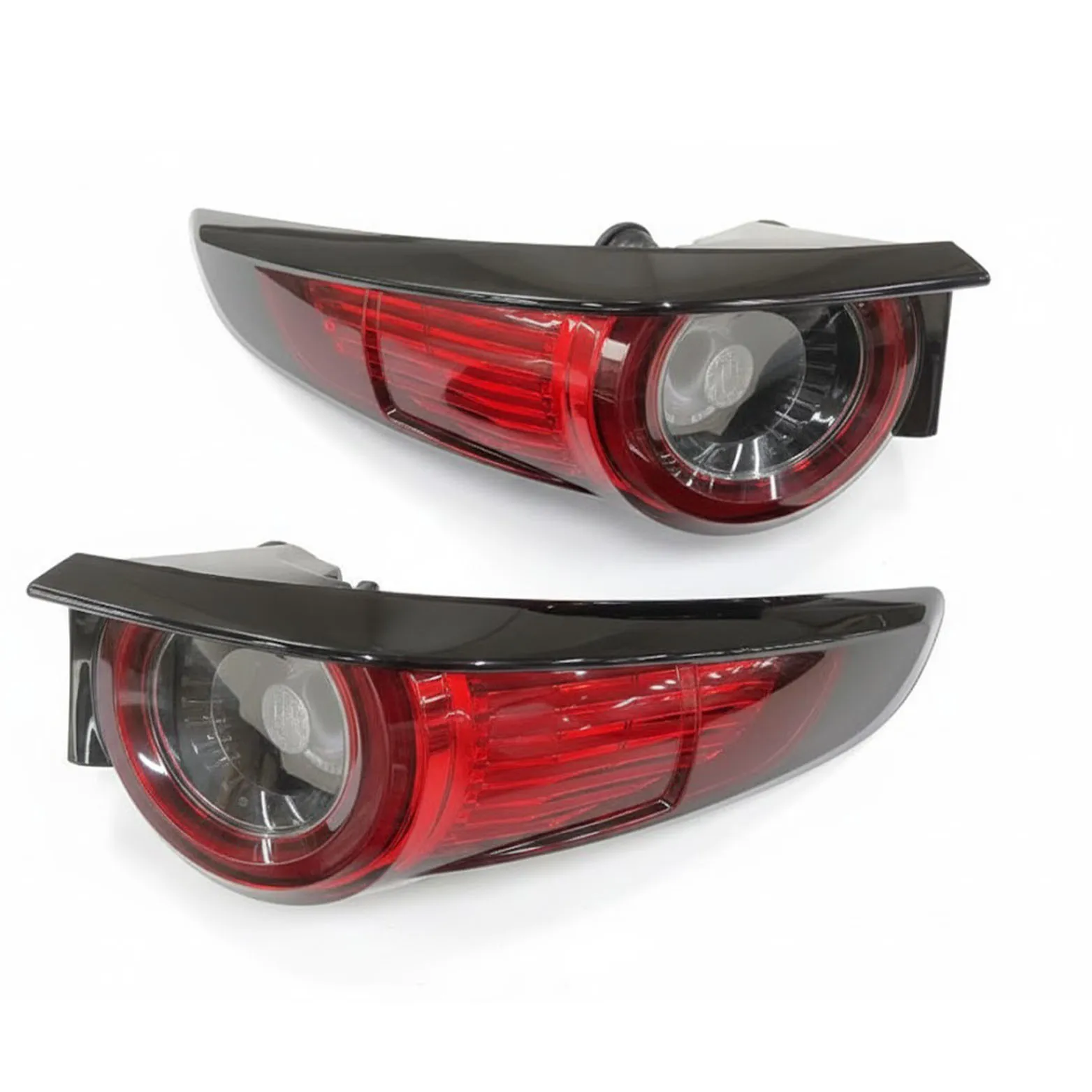 LED Rear Tail Light Assembly Left + Right Pair, Red Smoke Lens OEM DHB6-51-150A/DHB6-51-160A Tail Lamp for Mazda CX-30 2020