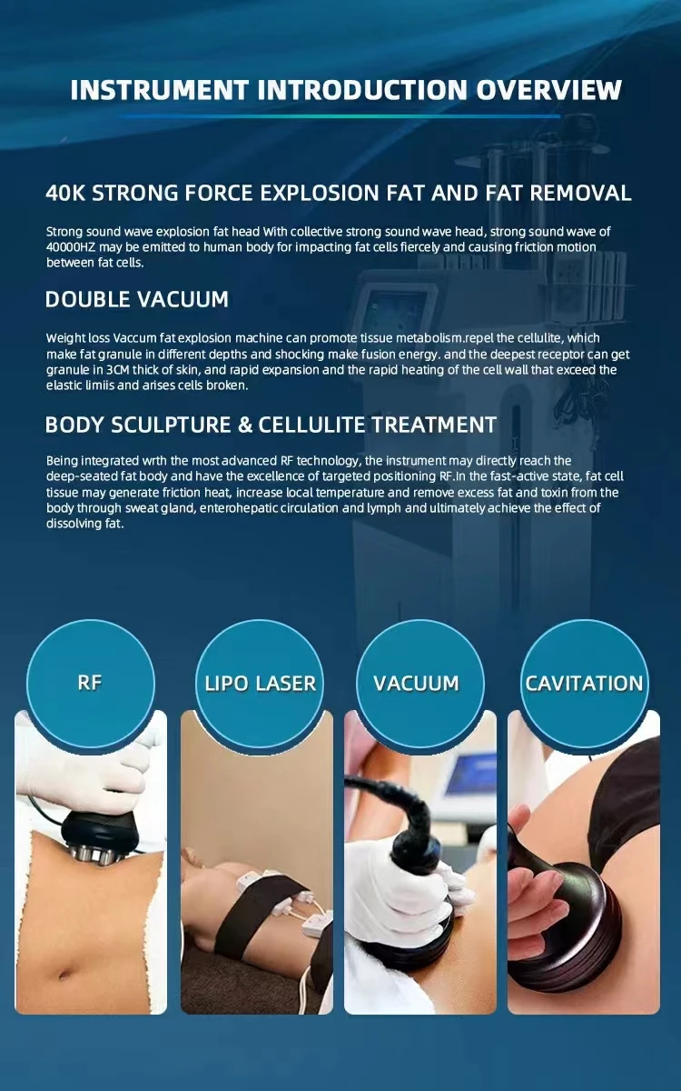 Lipo Laser Rf Slim Machine Fat Loss Reduction Cellulite Removal Body Sculpting Shaping Body Slimming Machine