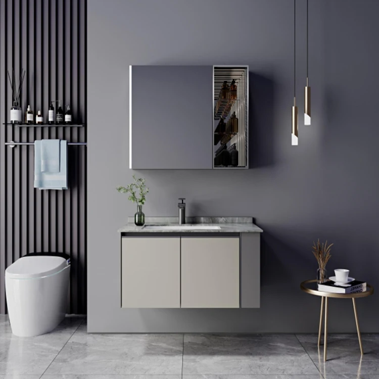 Wholesale customized modern hotel mirror wall mounted bathroom cabinet mirror vanity sink factory