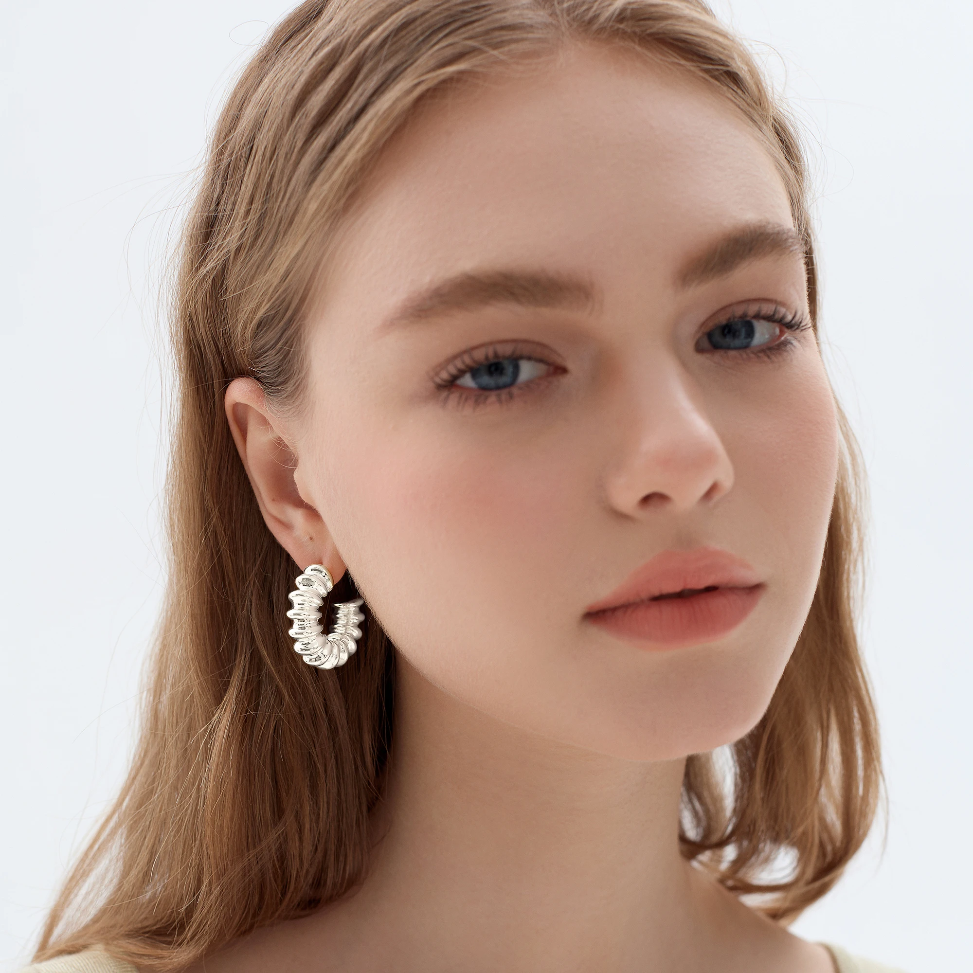 Wholesale Electroforming S999 Silver Big Hoop Earrings Hollow Chunky Exaggerated OEM Custom Manufacturer For Women