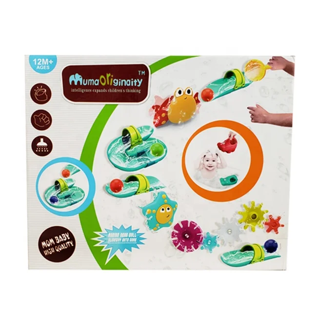 Набор горки «Водопад» «сделай сам», игрушки, морские животные, ванная комната, Душ, забавные детские Игрушки для ванны с цветной коробкой