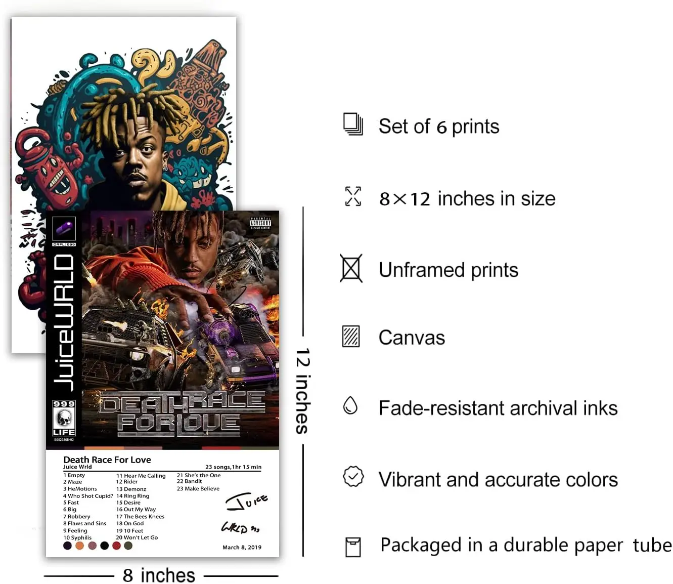 Juice Wrld Tapestry Hip Hop Wall Art Tapestry Funny Anime Rapper Poster Wall Hanging Tapestries Wall Hanging Wall Decorations For Living Room Bedroom Home Decor(60x51 In) (Color 4