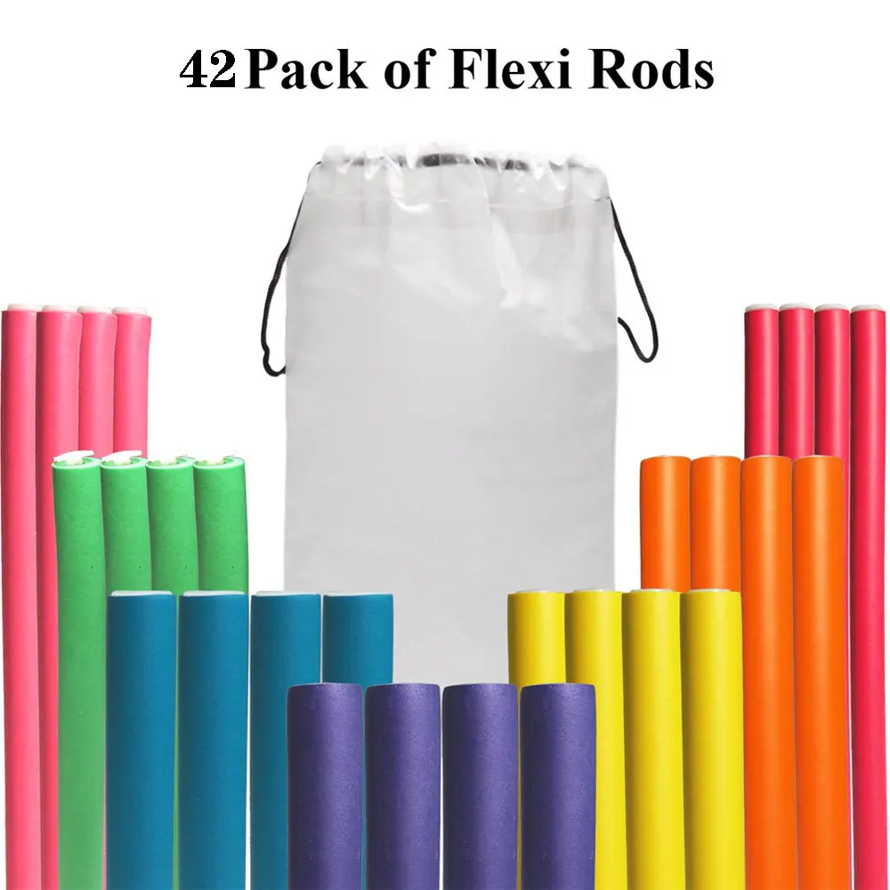 Высококачественные гибкие щипцы для завивки волос из мягкой пены, 42 шт., 7 дюймов, без нагрева, для всех типов волос, оптом