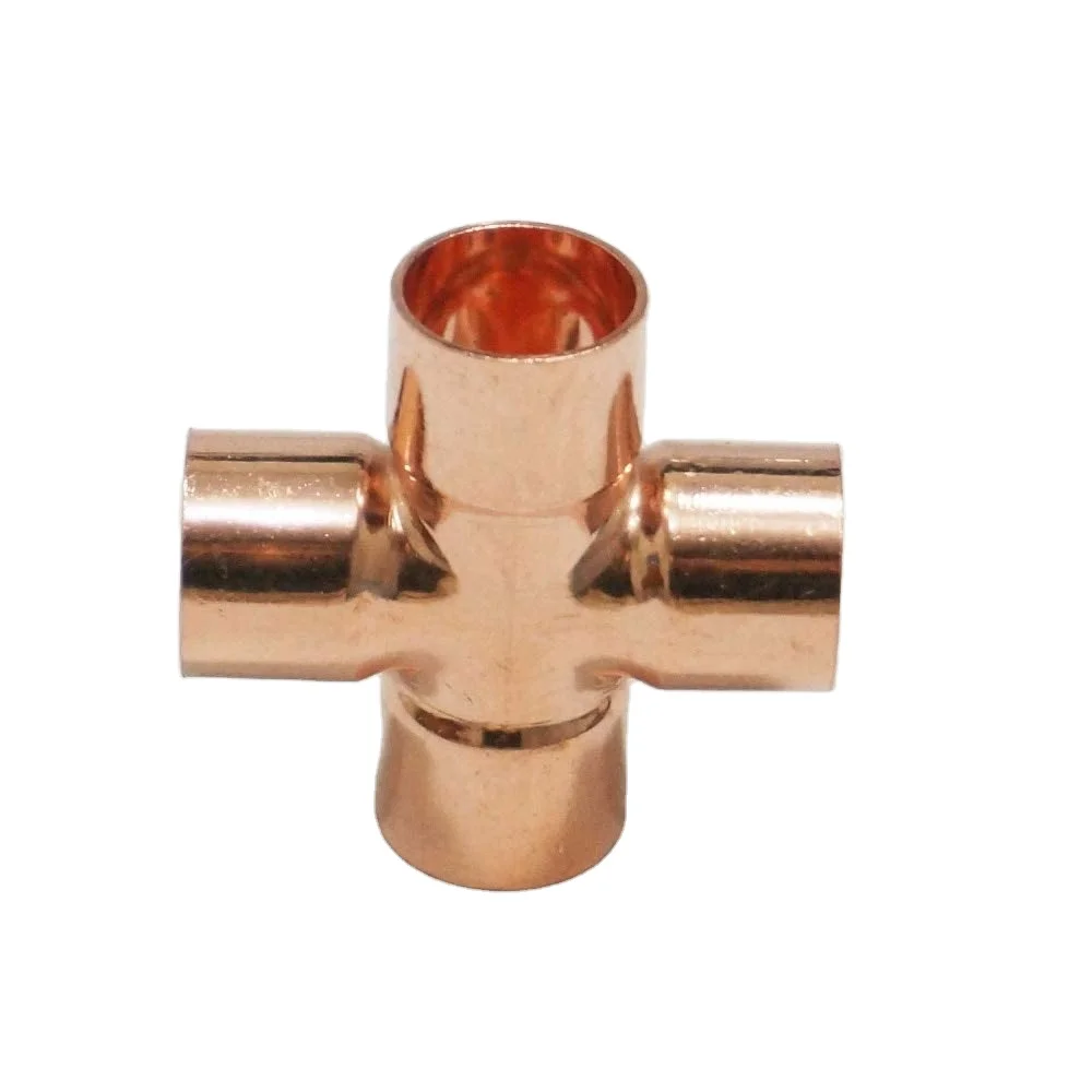 16mm X 1mm 4 Ways Copper End Feed Equal Cross Pipe Fitting - Bed Bath - View #6