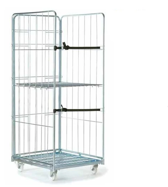 Europe Style Fabric Cover Roll Container Trolley