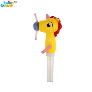 Hot-Selling Hand Cranking Fan Toy Unicorn Light Fan Cranking Toy Candy