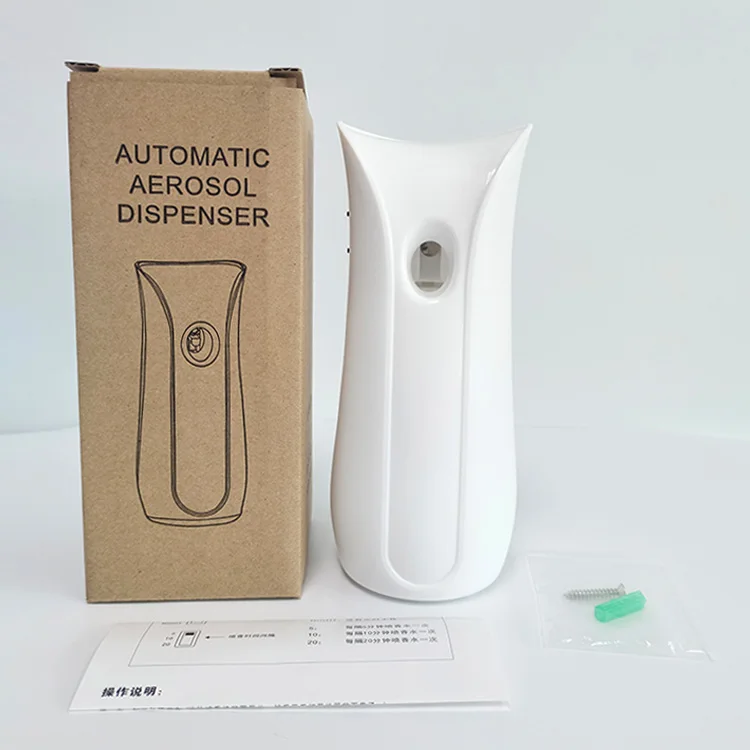 AA Battery Plastic Home Hotel Office Wholesale Battery Operated Wall Mounted Automatic Aerosol Air Freshener