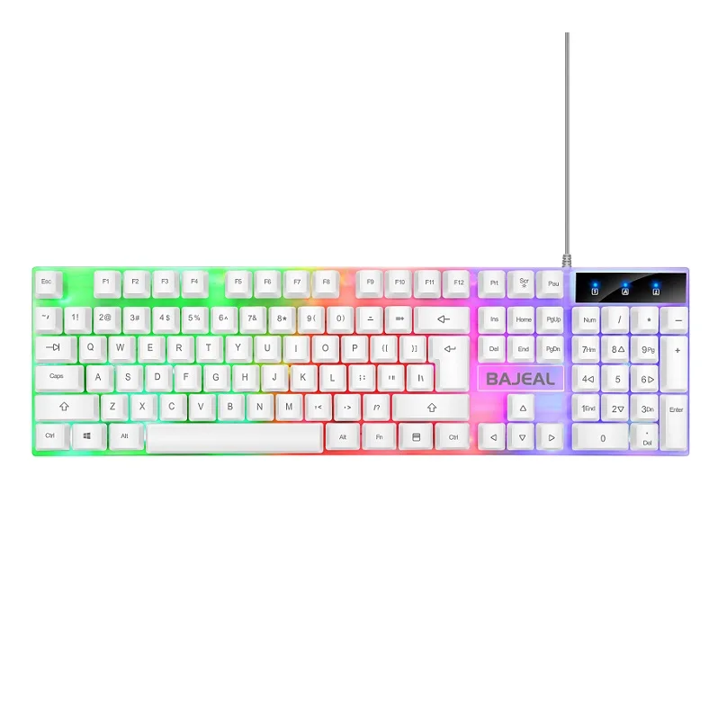 Bajeal K35 Wired RGB Backlit Gaming Keyboard - 104 Keys, Anti-Ghosting,  Ideal for Home Office & Gamers, USB Connection