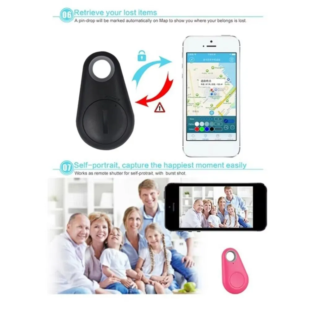 4-Pack Bluetooth 5.0 Smart GPS Tracker – Wireless Anti-Lost Device For Keys, Wallet, Pets – Works With IOS/Android