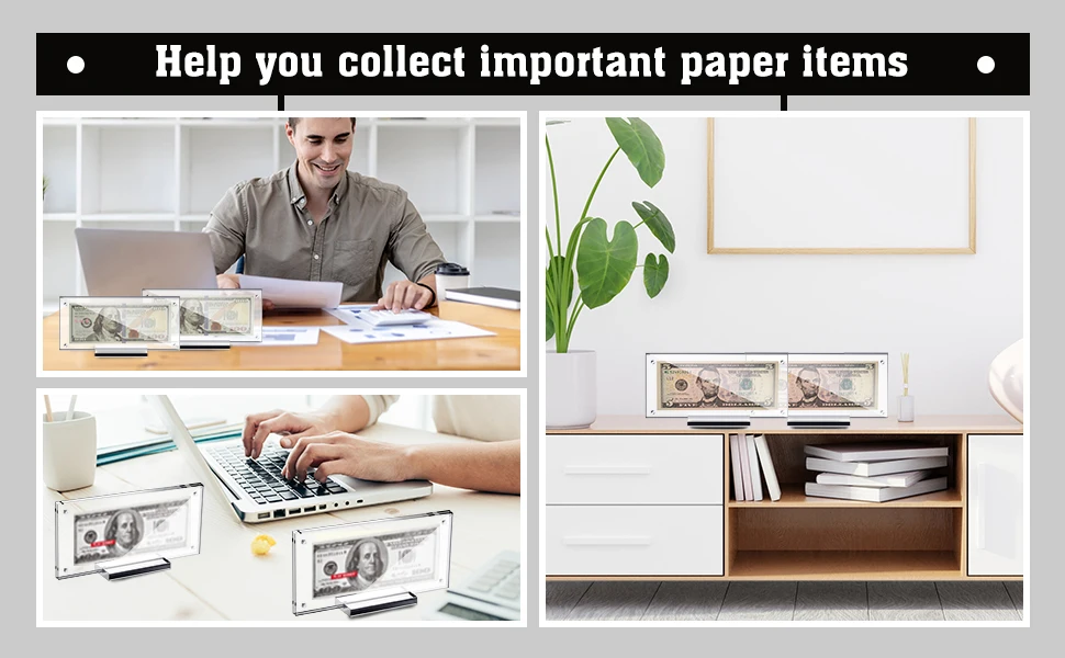 H037 Acrylic Display Stand,Acrylic Display Dollar Bill Holder Currency