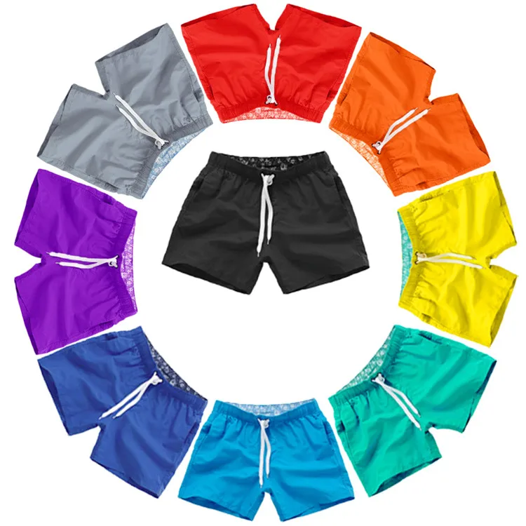 High Quality Board Shorts 21 Colors Solid Plain Men Swim Trunks Quick Dry Outdoor Beach Shorts