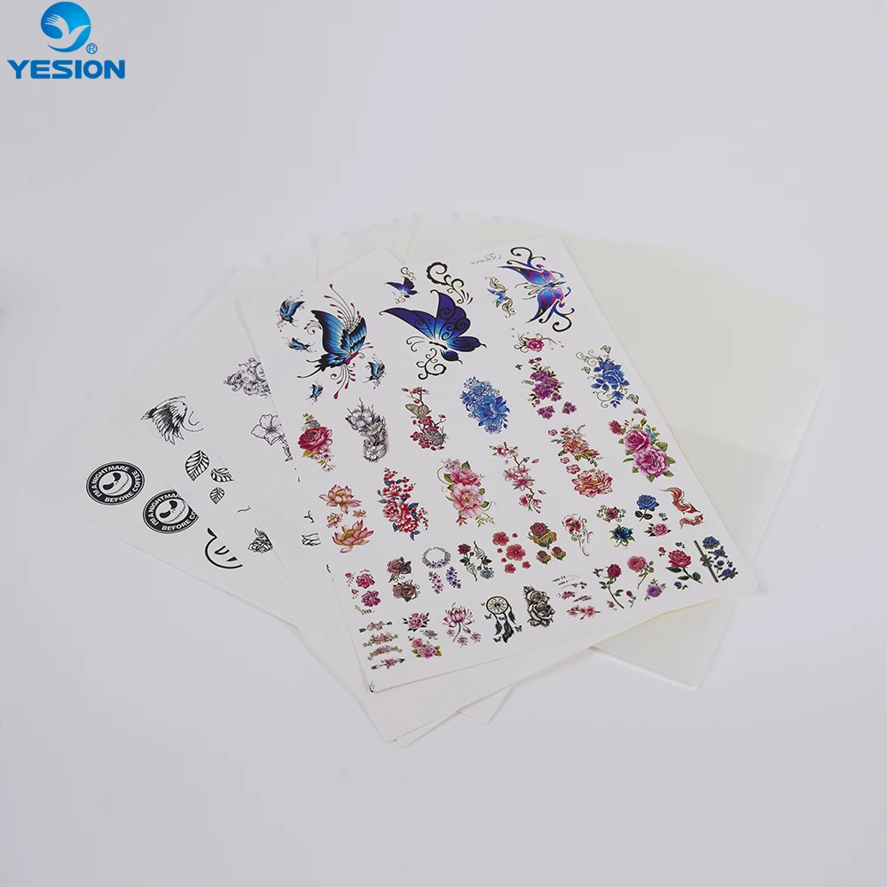 YESION Wholesale Printable temporary tattoo paper glow in the dark