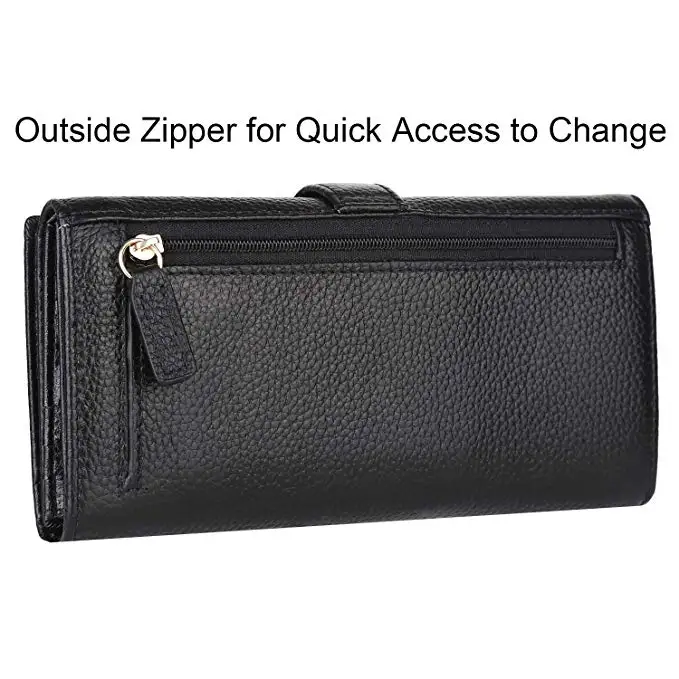 2023 NEW Women's Wallet Luxury Brands Design Black Leather Turn Lock Bifold  Long Wallet for Women Clutch bag lock clasp - AliExpress