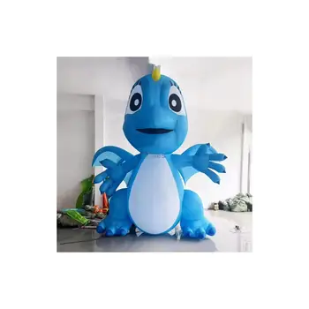 4m/13ft lovely pure blue baby dinosaur inflatable cartoon for event high quality cute inflatable baby dinosaur cartoon for sale