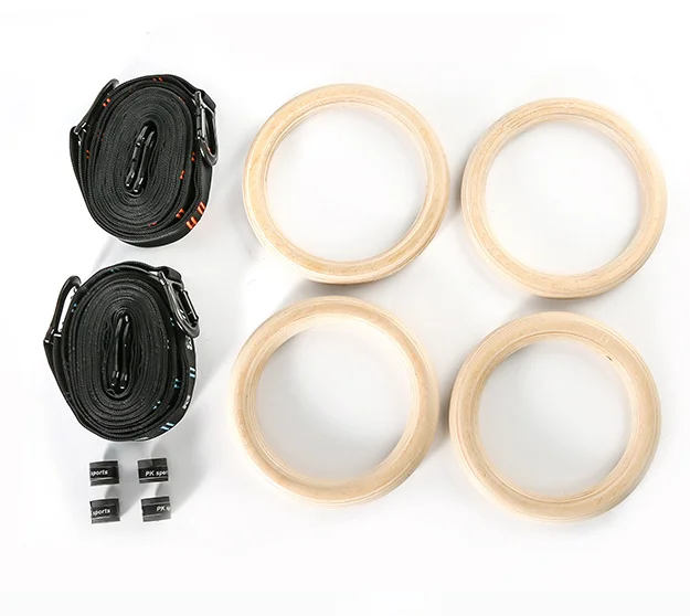 Оборудование для фитнеса, деревянные гимнастические кольца с ремнями для тренажерного зала от 4 м до 6 м