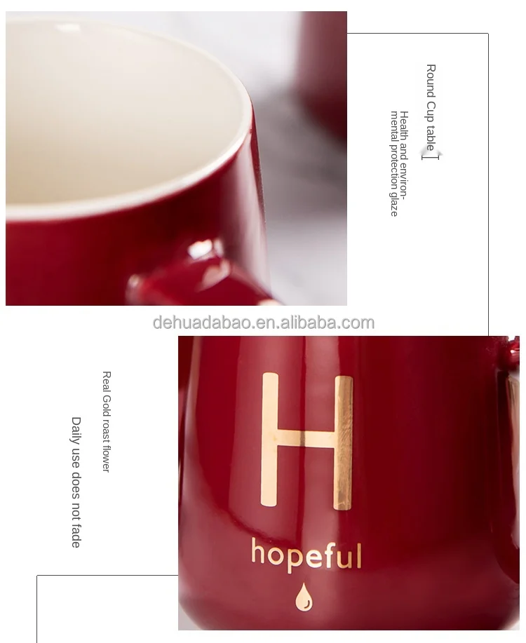 Creative Personality Ceramic Wine Red Letter Cup  Mug With Cover Spoon Coffee Cup Trend Lovers Cup Can Be Customized.jpg