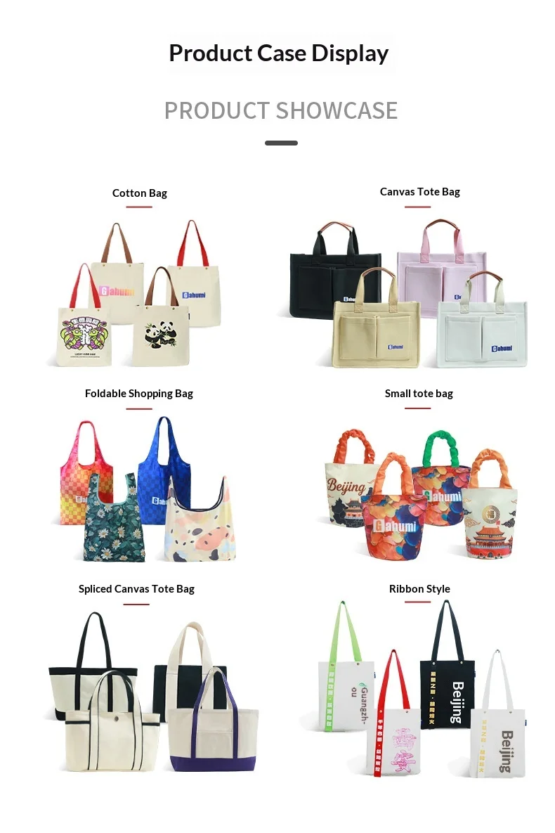 Small Custom Logo Canvas Handbag with Splicing and Embroidery High-end Instagram Style Universal Packaging Cloth Bag preview 6
