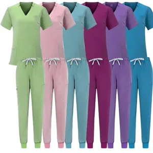 Medicos Jogger Scrubs Sets Nurses Cares Therapist Dentist Workwear Eco-friendly Woven Summer High-quality Medical Uniforms Women
