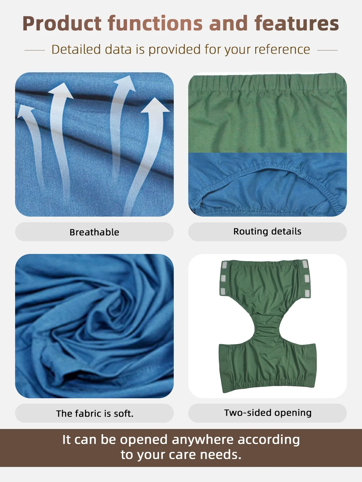 Wholesale Men Patient Care Underwear Reusable Breathable Knitted Bladd - product detail 3