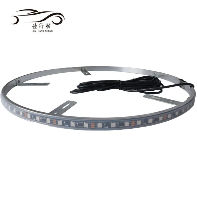 High Power RGB Wheel Light Muti-Color Strobe 5050 Tire Strip Remote App Control Led Wheel Rim Ring LED Lights for Decoration