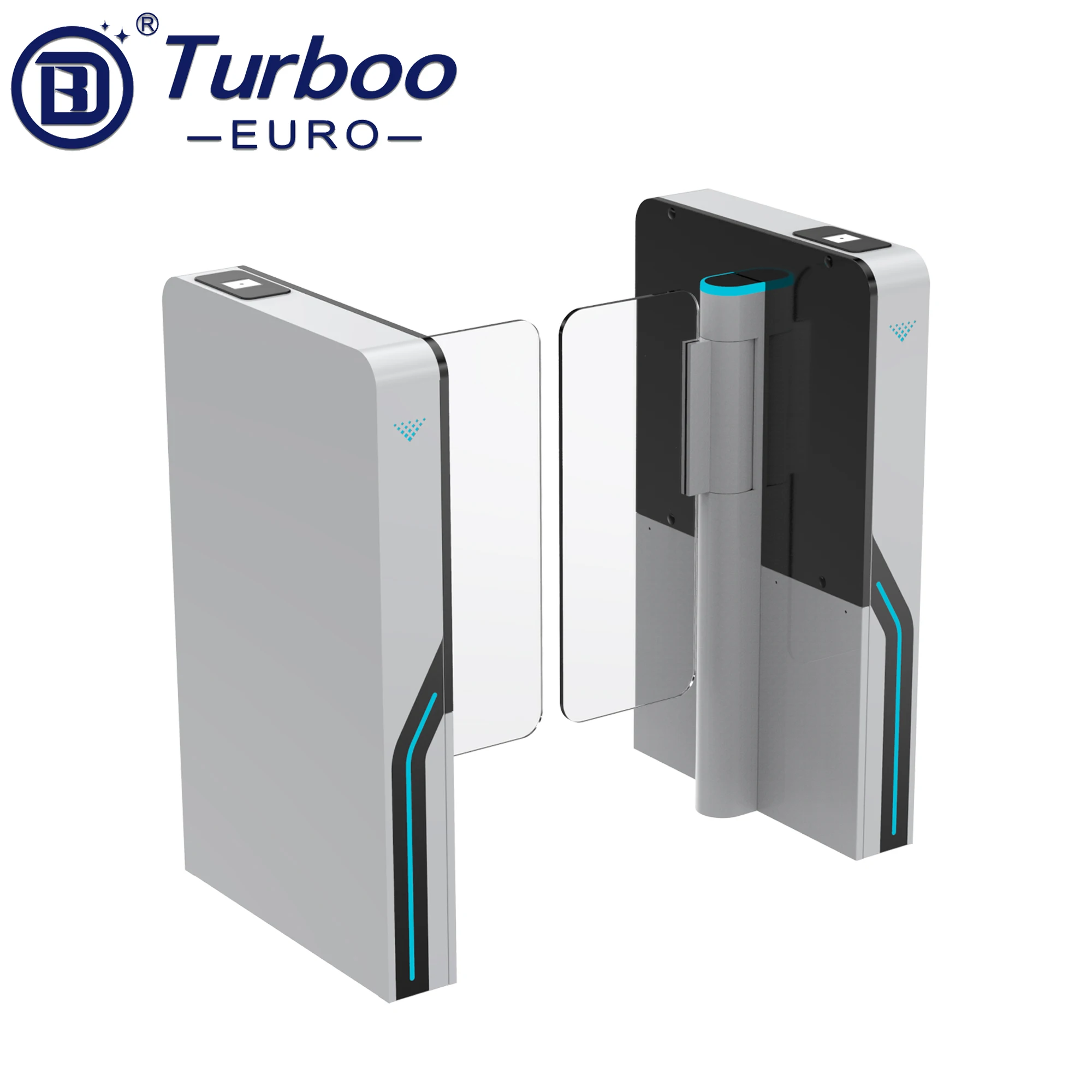Access Control Electronic Luxury Dc Brushless Motor Swing Barrier for Office Building Turnstile Gate