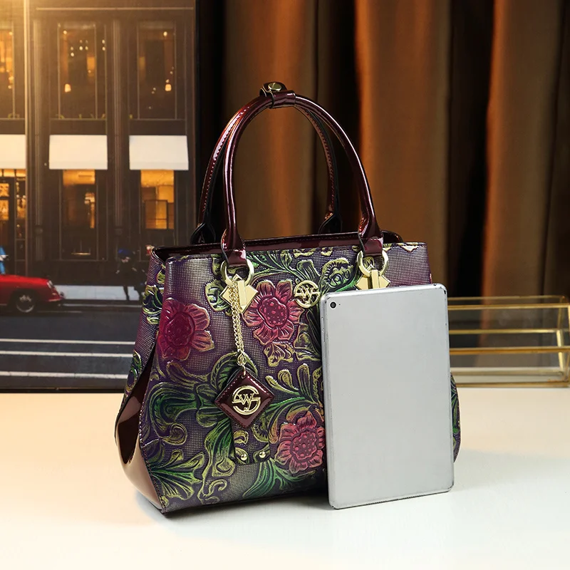 Luxury Vintage Chinese Style PU Leather Handbag
