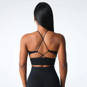 Wholesale Design Spandex Fitness Clothing Active Wear Sports Bra Women Yoga Gym Seamless Bra