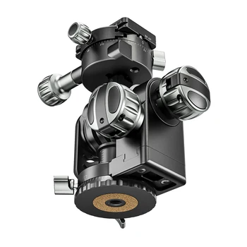 Metal Tripod Geared Head with Lifting Function & Free Quick Release Plate BFC-02B+ detail image