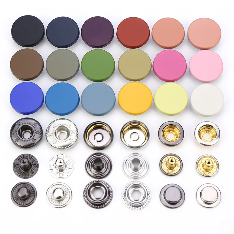 Colorful 15mm Metal Nickel Free Snap Buttons - Custom Made