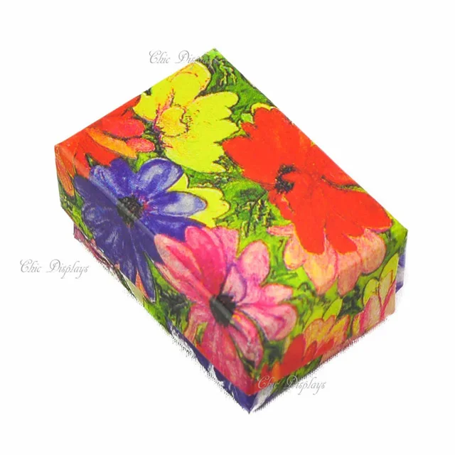 Accept Custom  Order Color Cotton Filled Jewelry Boxes Jewelry GIFT Boxes