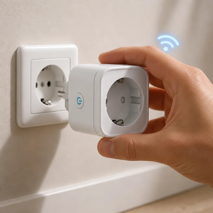Tasmota WiFi Smart Plug German Power Socket 16A 220V with Energy Monitoring Remote Control Time Shedule Alexa Home Assistant