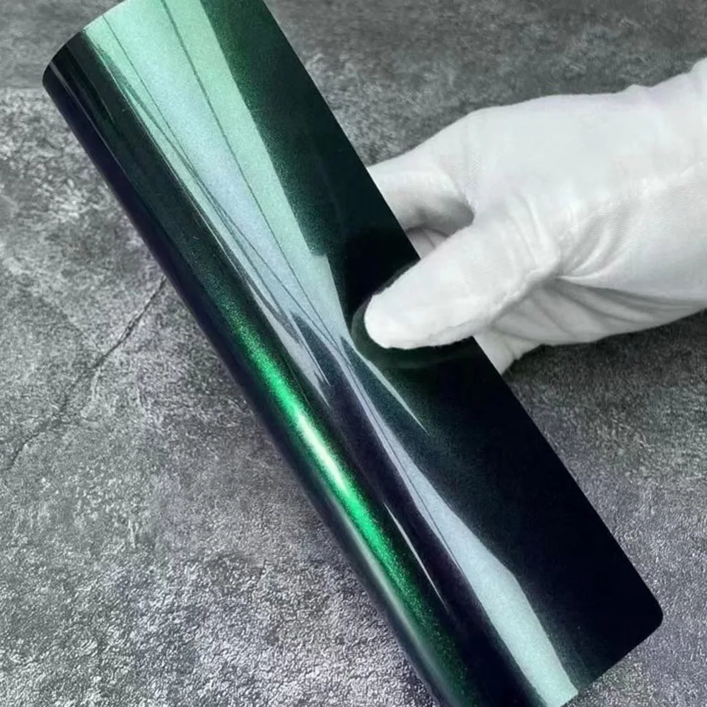 TSAUTOP ROHS 1.52*18m Diamond Aurora Green Car Wrap Vinyl