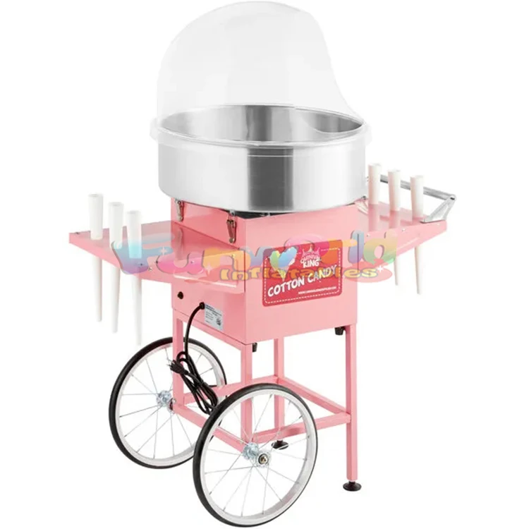 Commercial cotton candy sugar floss machine pink home cotton candyfloss sugar maker cotton candy machine