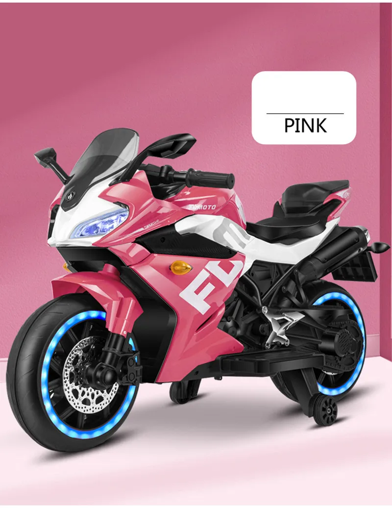 Children's Electric Motorcycle Toy Car 2-8years Old Led Light