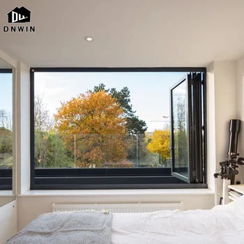 Latest design modern style apartment aluminium double glass bifolding windows