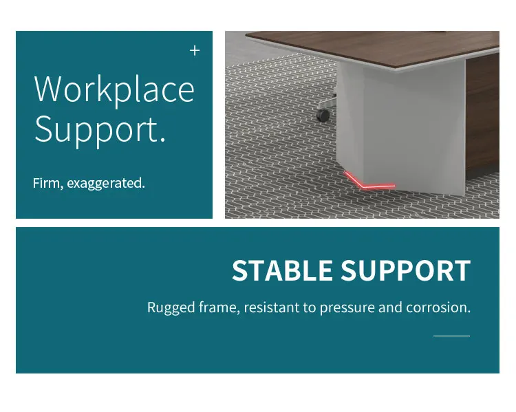 Luxury office furniture panel office desks large steady L shaped manager desk