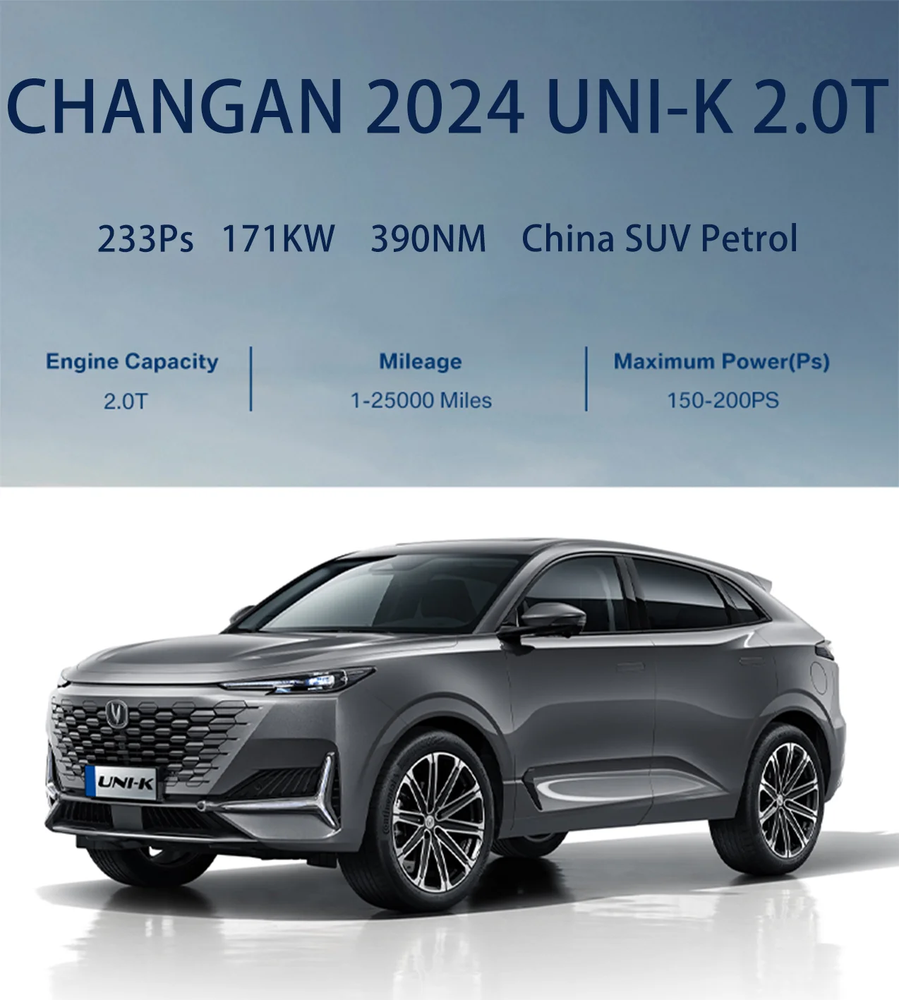 Changan UNIK UNI-K 2.0T AWD /4WD Full Complete Top Version Electric And Fuel Version Cheap Cars For Sale details