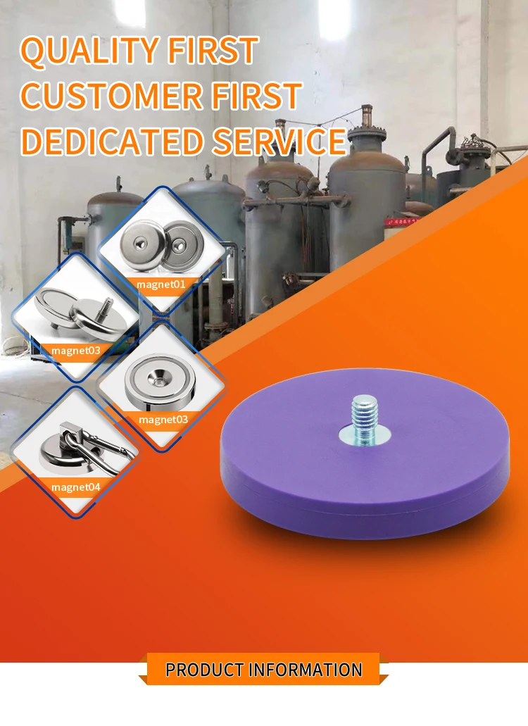 Purple Disc Round Ndfeb Permanent Super Strong N52 Neodymium Plastic